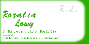 rozalia lowy business card